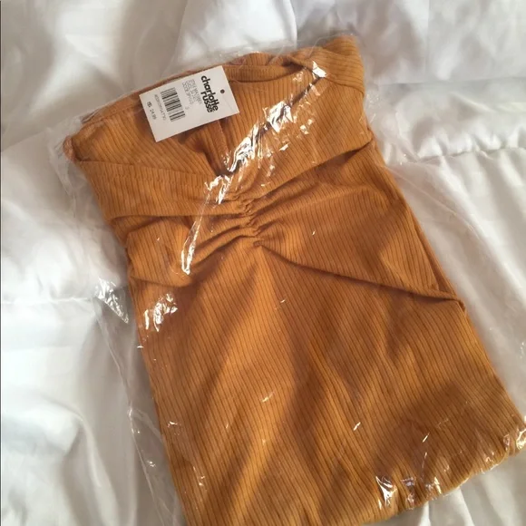 Mustard short summer dress - Picture 2 of 6